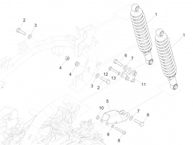 Amortiguador Piaggio Medley 125 ABS 2021 - 2022