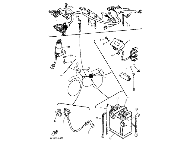Sistema electrico completo Yamaha tenere 600 1983-1990