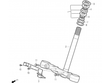 Tija inferior Daelim Roadwin 125R VJF 2007 - 2016