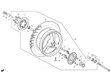 Rueda trasera Daelim Roadwin 125R VJF 2007 - 2016
