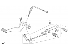 Pedal freno trasero Daelim Roadwin 125R VJF 2007 - 2016