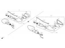 Intermitente trasero derecho Daelim Roadwin 125R VJF 2007 - 2016