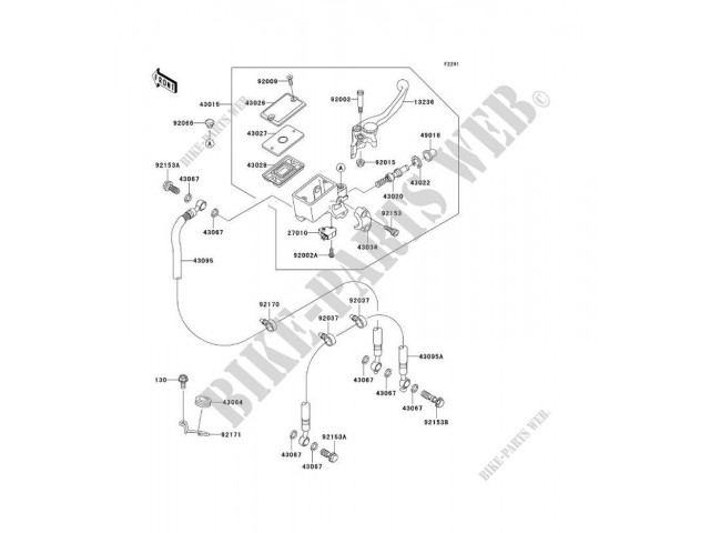 Maneta freno Kawasaki z750s 2004 - 2007