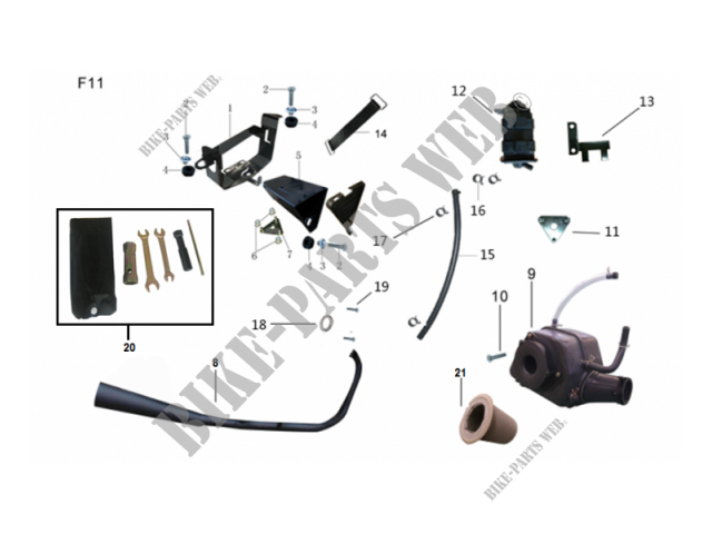 Caja porta batería Motorhispania Bogga Rocker 125 2017 - 2022