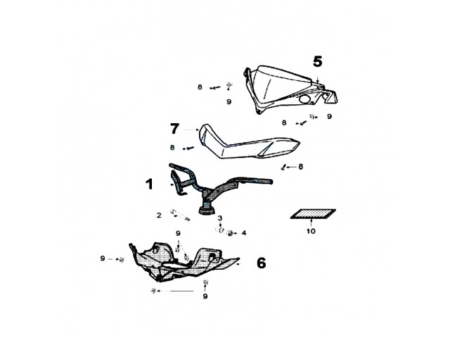 Embellecedor manillar inferior Peugeot Geopolis 250 2006 - 2013