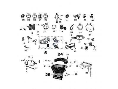 Caja porta batería Peugeot Geopolis 250 2006 - 2013