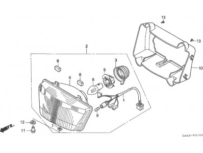 Faro Honda ns1 80 1992-2000