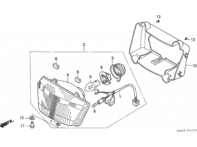 Faro Honda ns1 80 1992-2000
