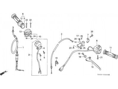 Piña luces izquierda Honda ns1 80 1992-2000