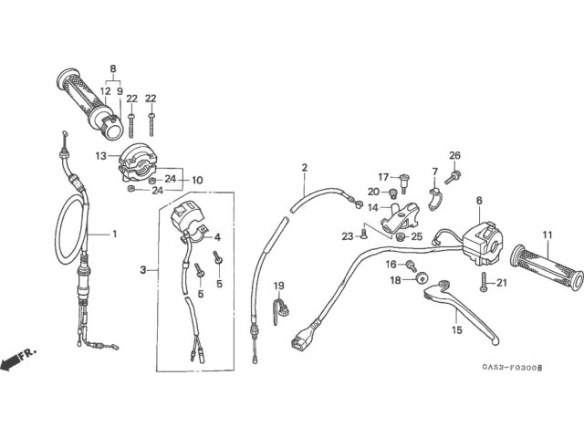 Piña luces izquierda Honda ns1 80 1992-2000