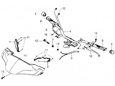 Puño acelerador Sym HD 125 2003 - 2006