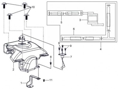 depósito gasolina Sym hd 125 evo 2010 - 2014