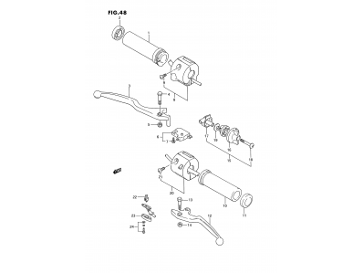 Maneta freno delantera Suzuki Intruder VS 1400 1987 - 1994
