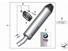 Silencioso akrapovic Bmw F650 GS 2008 - 2012