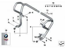 DEFENSA MOTOR IZQUIERDA Bmw F650 GS 2008 - 2012