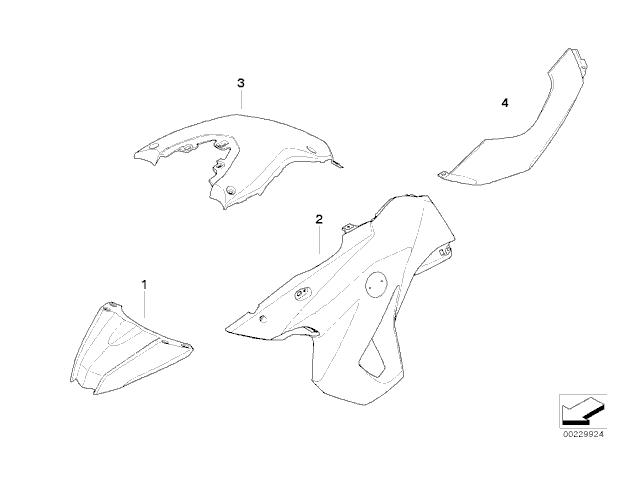 Faldon izquierdo Bmw F650 GS 2008 - 2012