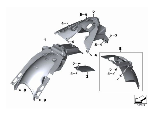 Aleta pase rueda superior Bmw F650 GS 2008 - 2012