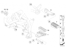 Estribera trasera izquierda Bmw F650 GS 2008 - 2012