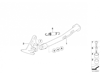 Soporte pata de cabra Bmw F650 GS 2008 - 2012