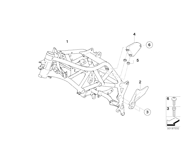 Protector chasis derecho Bmw F650 GS 2008 - 2012