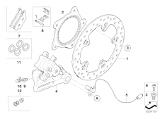 Soporte pinza freno trasera Bmw F650 GS 2008 - 2012