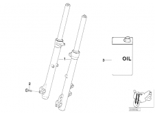 Barra completa derecha Bmw F650 GS 2008 - 2012