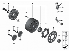 Piñón simple motor arranque Bmw F650 GS 2008 - 2012