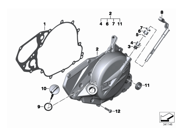 Tapa embrague motor Bmw F650 GS 2008 - 2012