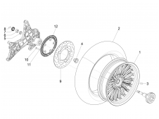 Corona abs trasera Piaggio Beverly 300 ie ABS 2016 - 2020