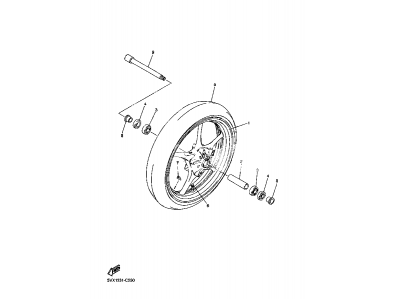 Rueda delantera Yamaha fz6 s 600 2007-2009