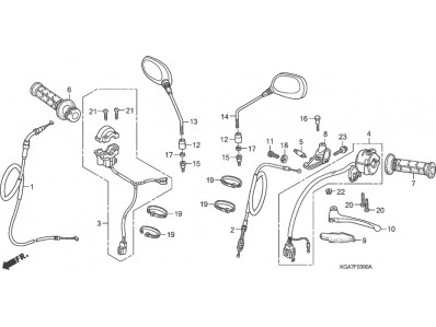 Soporte maneta de embrague Honda CG 125 2004 - 2007