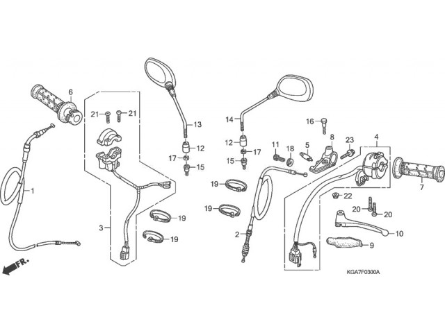 Soporte maneta de embrague Honda CG 125 2004 - 2007