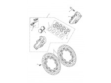 Pinza freno delantera derecha Brembo Triumph Speed Triple 1050 2006 -