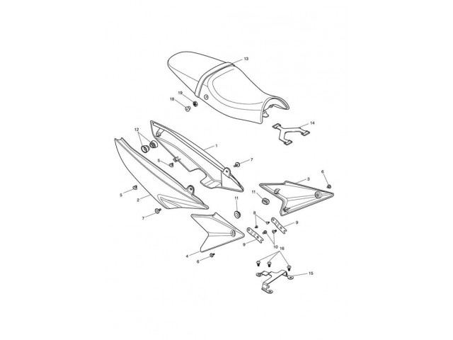 Cacha derecha Mod Special  Triumph Speed Triple 1050 2006 - 2010