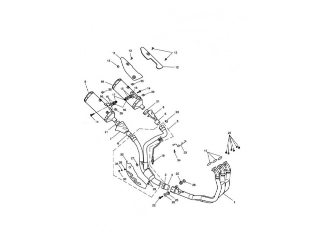 Embellecedor colector trasero Triumph Speed Triple 1050 2006 - 2010