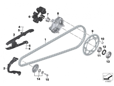 Silenblock porta coronas Bmw F 900 R 2018 - 2021