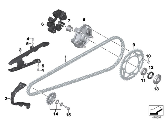 Silenblock porta coronas Bmw F 900 R 2018 - 2021