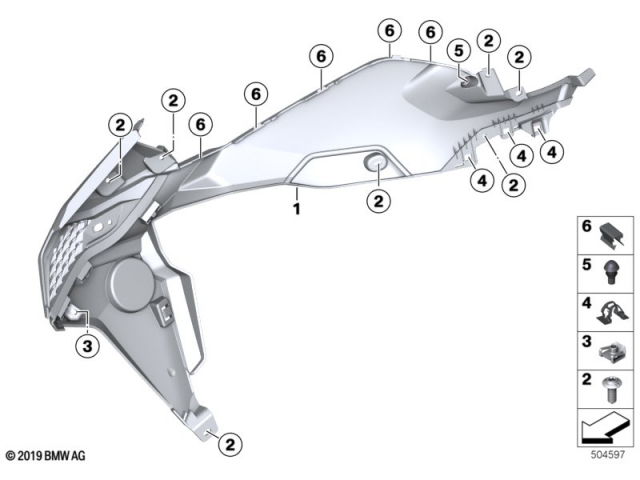 Aireador derecho Bmw F 900 R 2018 - 2021
