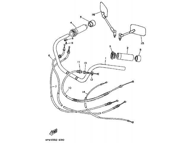 Cable aire Yamaha virago 1100 1985-1995