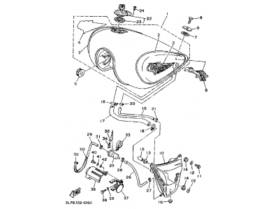 embellecedor bomba gasolina Yamaha virago 1100 1985-1995