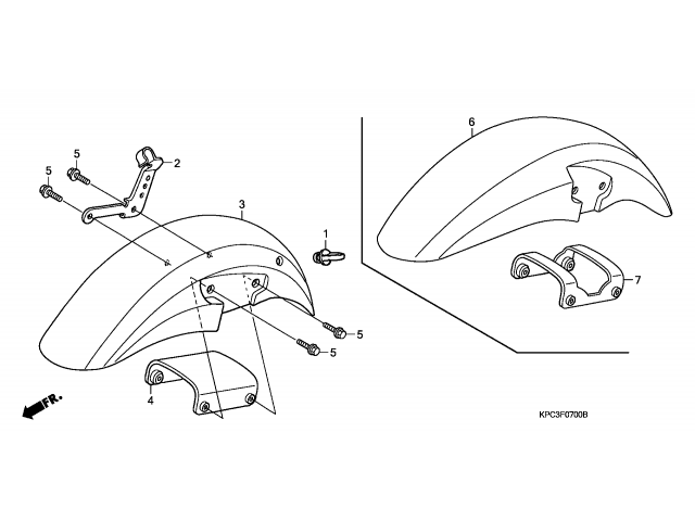 Aleta delantera Honda Varadero XL125v 2007 - 2011