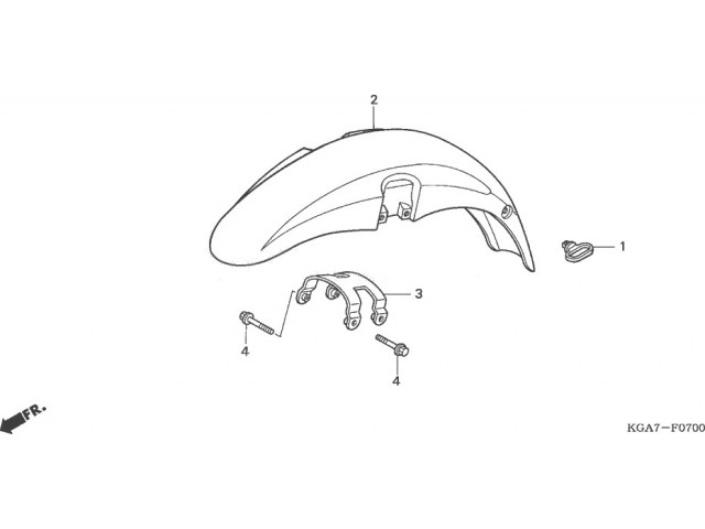 Aleta delantera Honda CG 125 2004 - 2007