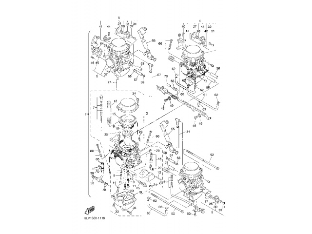 Batería carburadores Yamaha fazer 1000 2001-2003