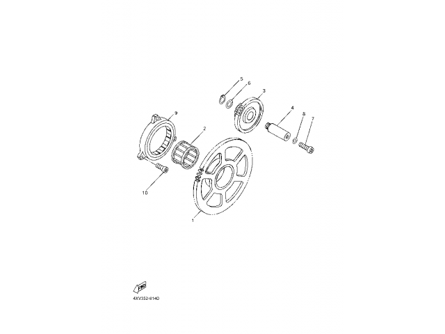 Bendix de arranque Yamaha fazer 1000 2001-2003