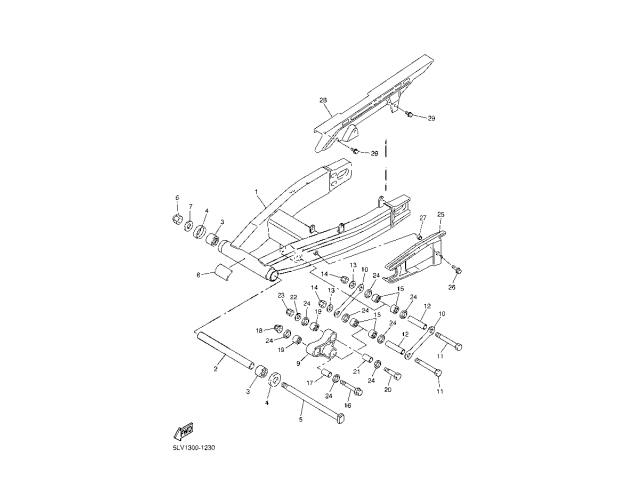Basculante Yamaha fazer 1000 2001-2003