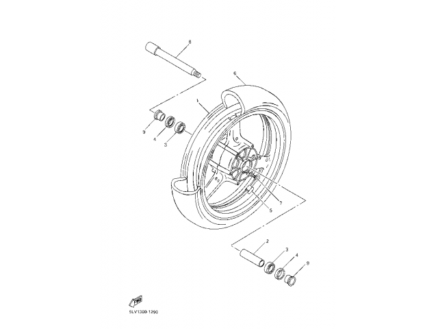 Rueda delantera Yamaha fazer 1000 2001-2003