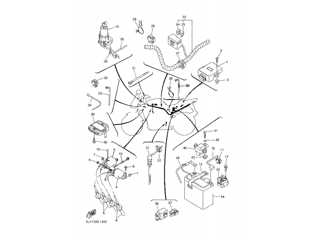 Sistema eléctrico Yamaha fazer 1000 2001-2003