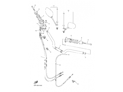 Caña acelerador plastico Yamaha fz 800 2010-2015