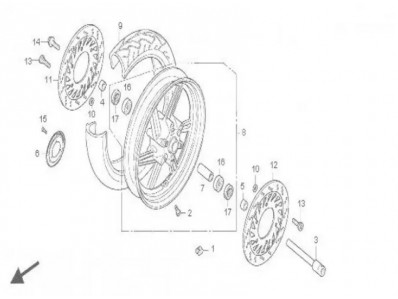 Disco freno delantero derecho Honda CBF 600 y CBF 600 ABS 2004 - 2007