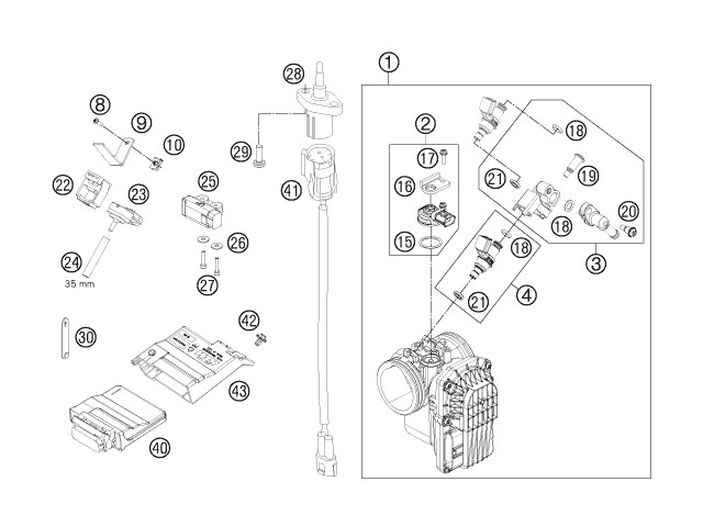 Sensor temperatura aire Ktm Duke 690 2012 - 2015